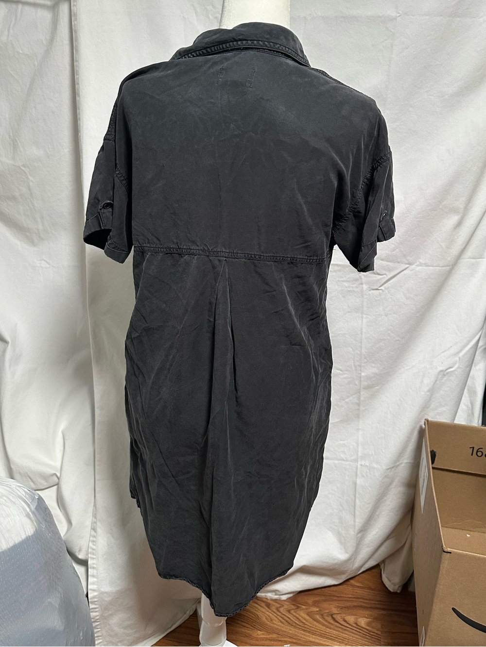 Universal Thread Black Button-Up Oversized Tshirt dress - Picture 3 of 5